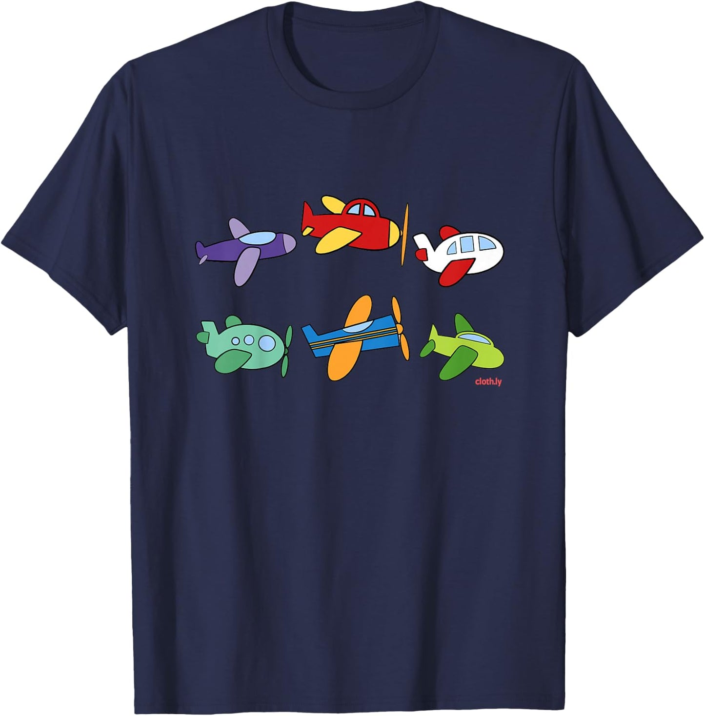 Types of Airplanes Boys Planes Future Pilot T-Shirt - T-Shirt | Navy
