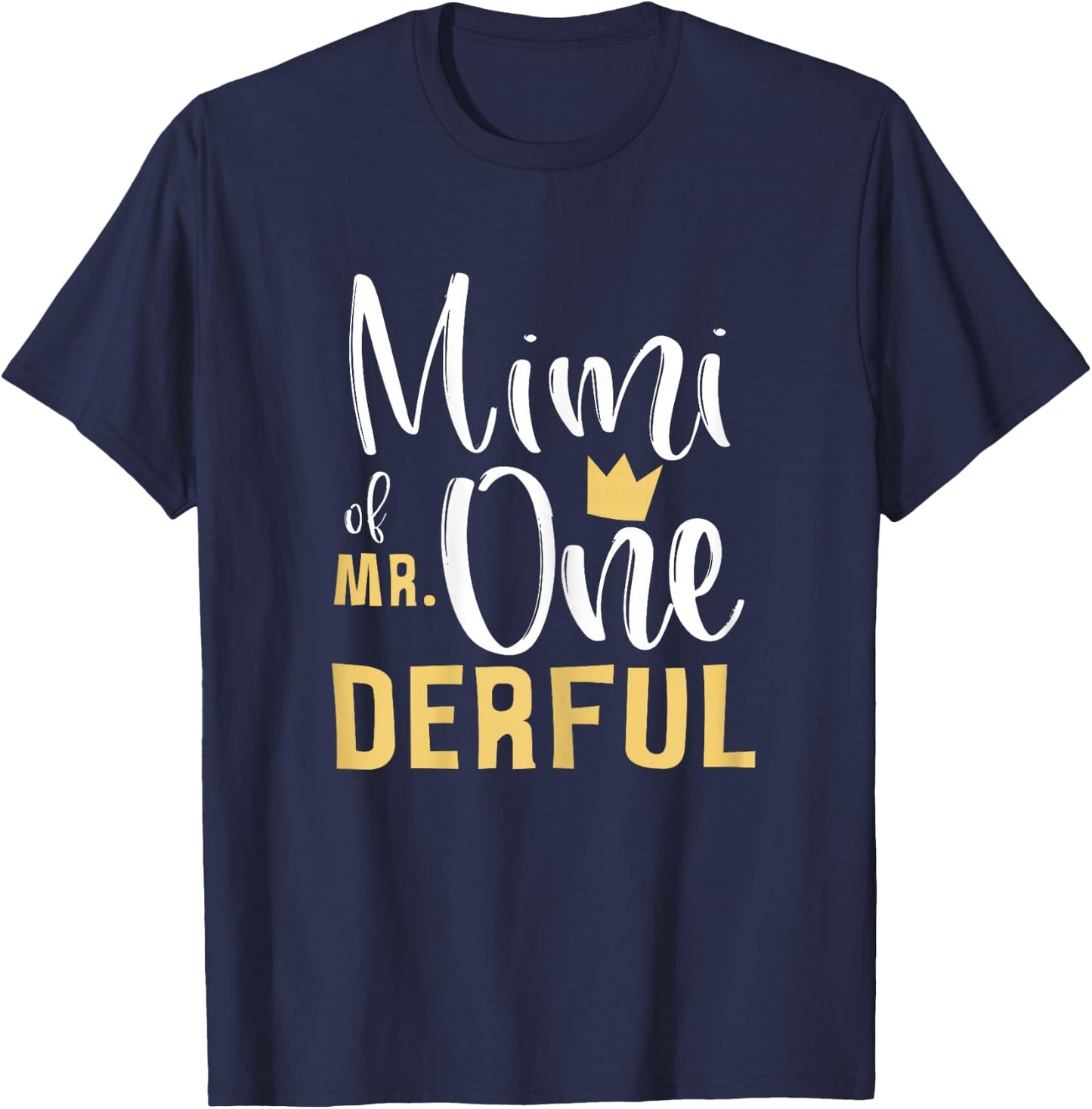 Mimi of Mr Onederful 1st Birthday First One-Derful Matching T-Shirt - T-Shirt | Navy