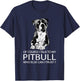 Of Course I Talk To My Pitbull - Pitbull and Pibble Lovers T-Shirt - T-Shirt | Navy