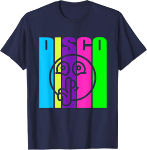 Silent Disco Shh Be Quiet Silhouette Meme Music Dance Lover T-Shirt - T-Shirt | Navy
