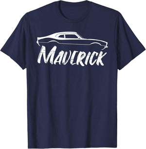 Maverick Grabber American Muscle Car Classic T-Shirt - T-Shirt | Navy