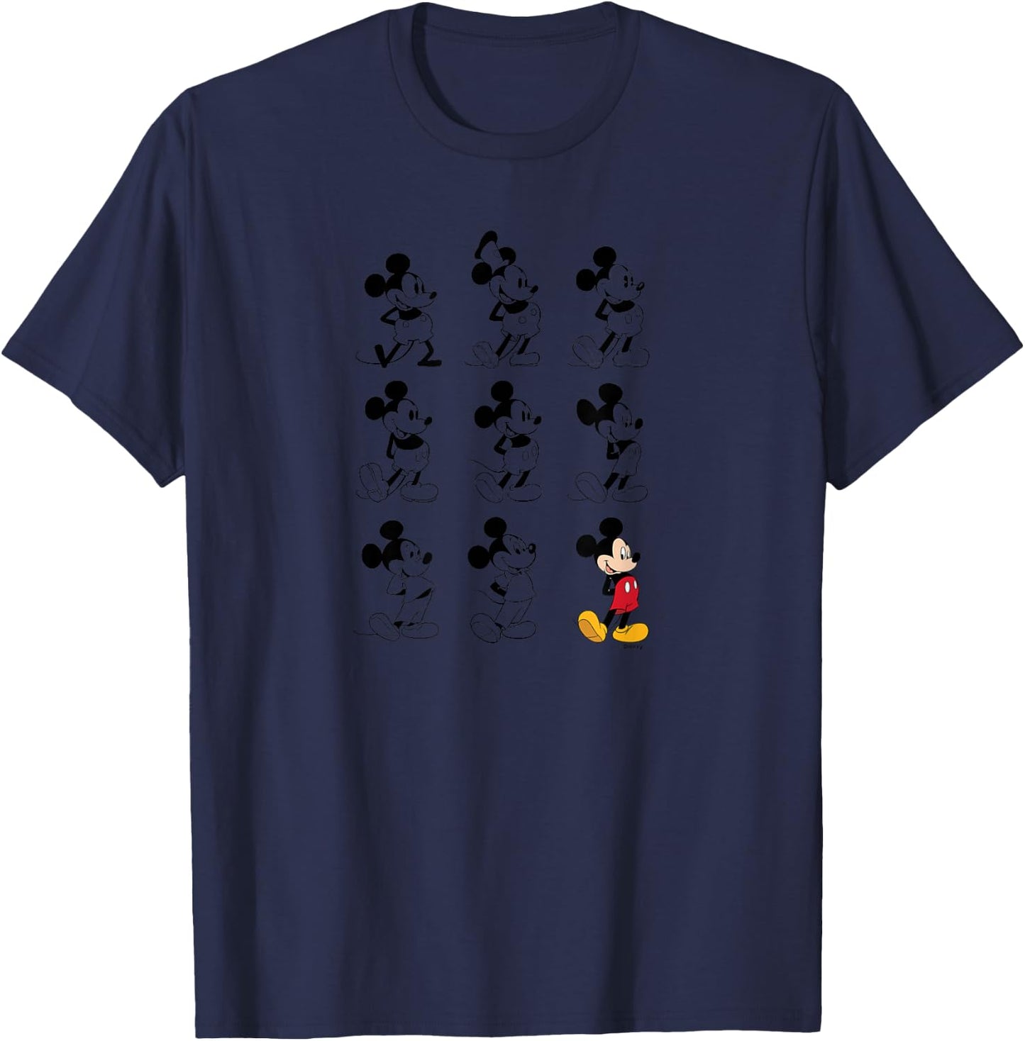 Mickey Mouse Evolution T-Shirt - T-Shirt | Navy