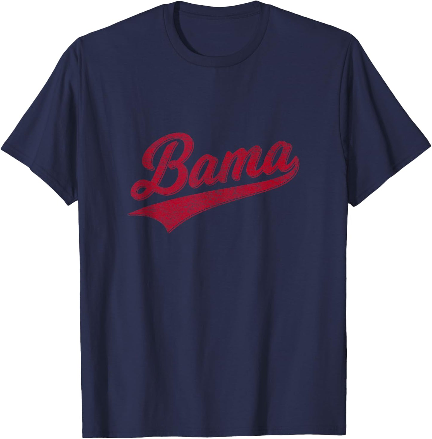 Bama Alabama Varsity Script Classics Sports Jersey Style T-Shirt - T-Shirt | Navy