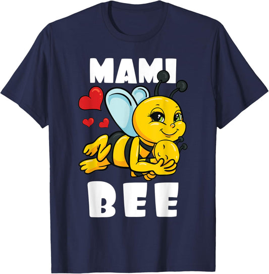 Mami Bee Lover Matching Family Outfit Baby Announcement T-Shirt - T-Shirt | Navy