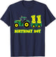 Tractor Truck 11th Birthday Boy Funny 11 Years Old Farm Boys T-Shirt - T-Shirt | Navy