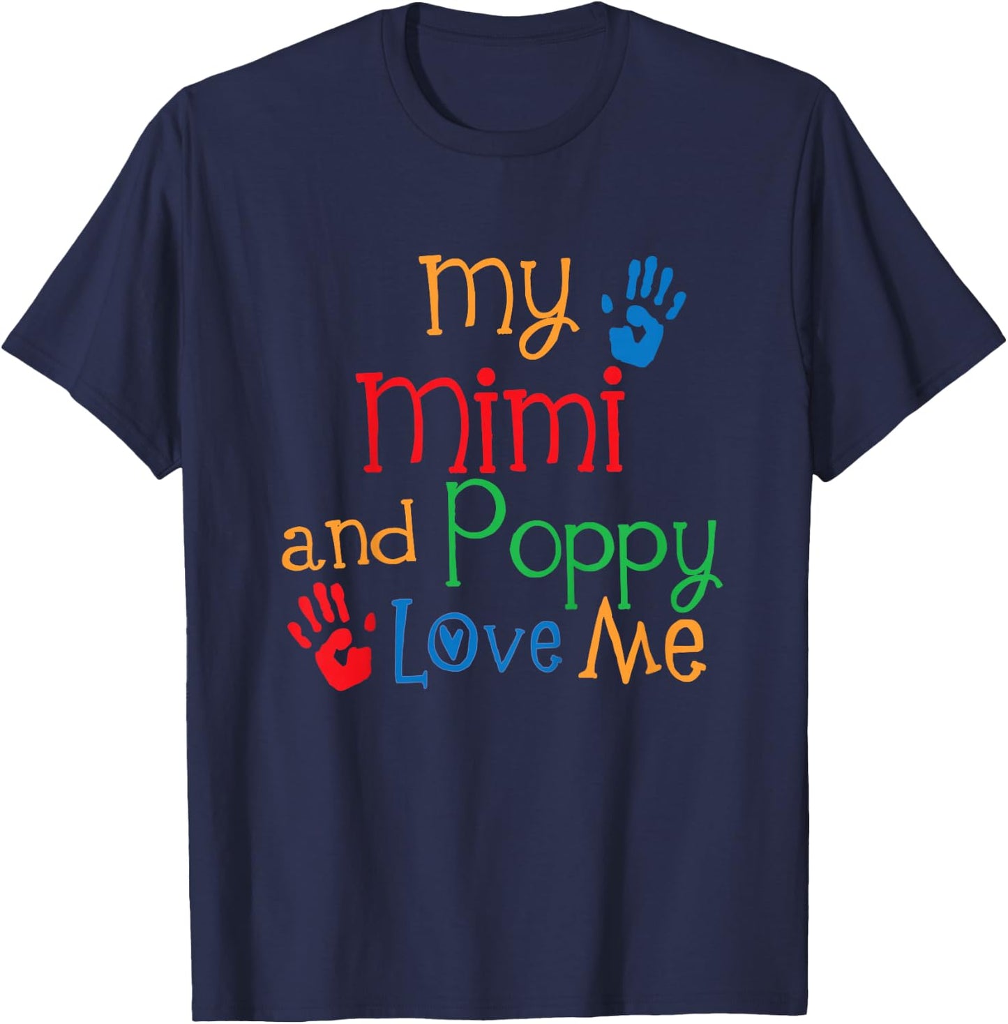 Kids My Mimi and Poppy Love Me T-Shirt - T-Shirt | Navy