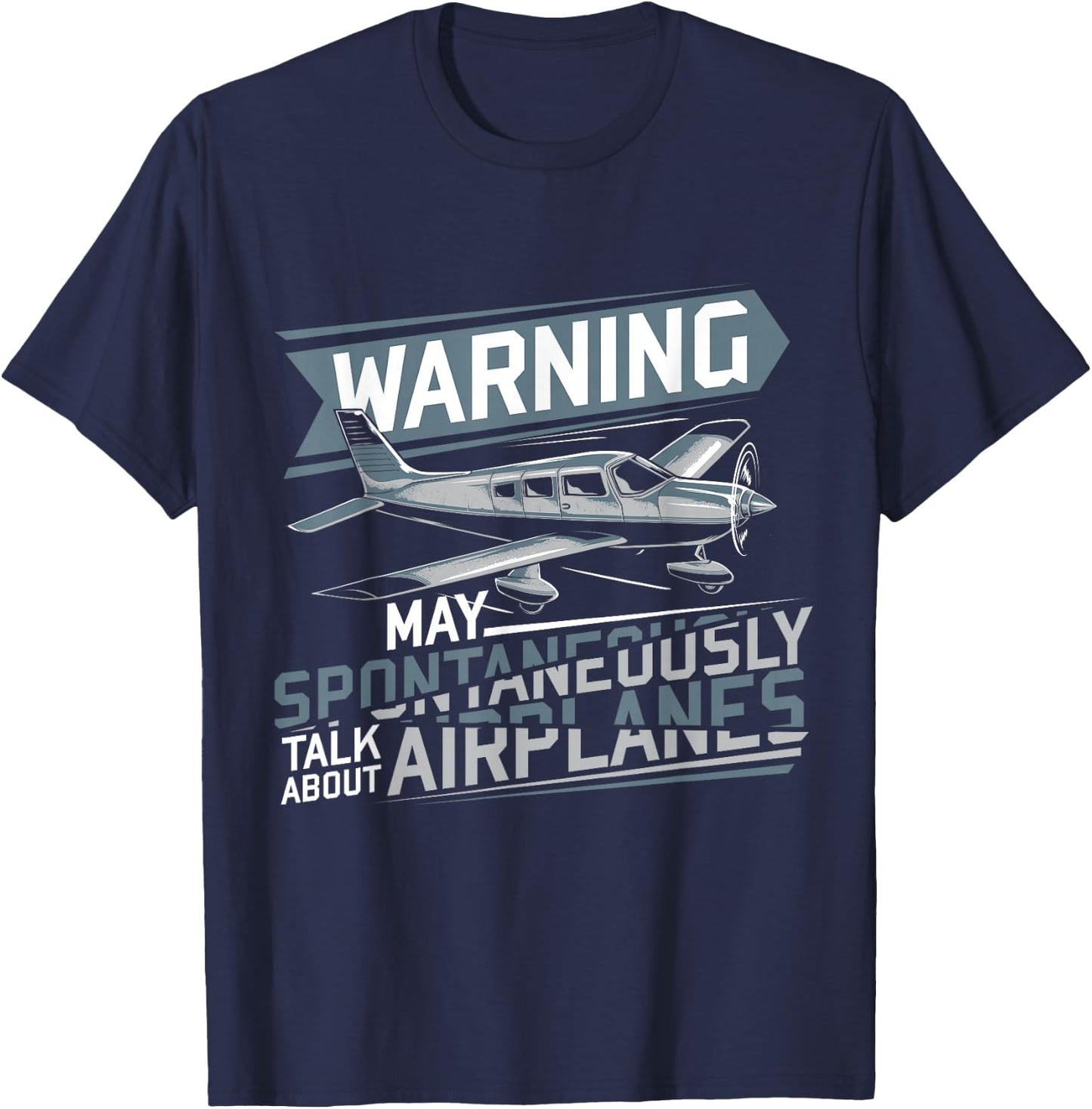 Gift Aeroplane Lover Hobby Pilot T-Shirt - T-Shirt | Navy