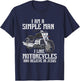 I Am A Simple Man I Like Motorcycles And Believe In Jesus T-Shirt - T-Shirt | Navy