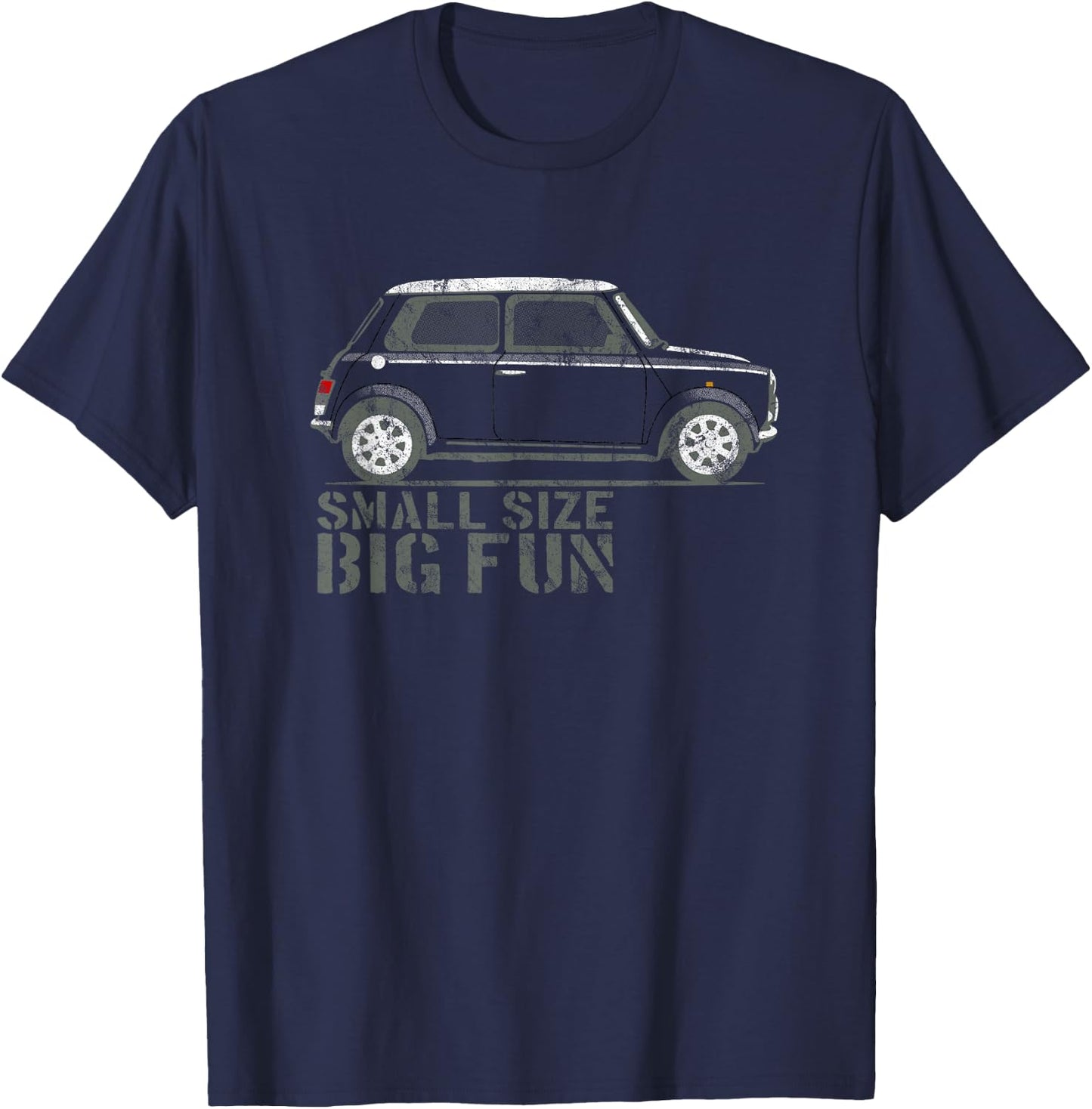 Vintage British Car old school design - Mini Funny Sentence T-Shirt - T-Shirt | Navy