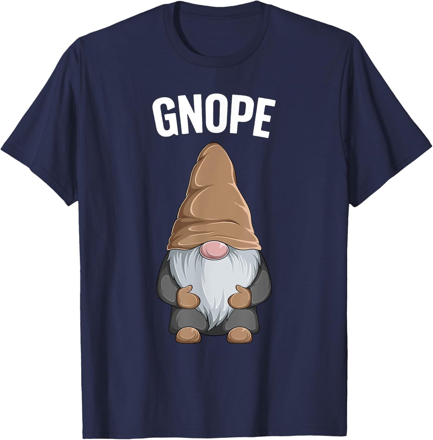 Gnope Funny Garden Tomte Gnome Scandinavian Nope T-Shirt - T-Shirt | Navy