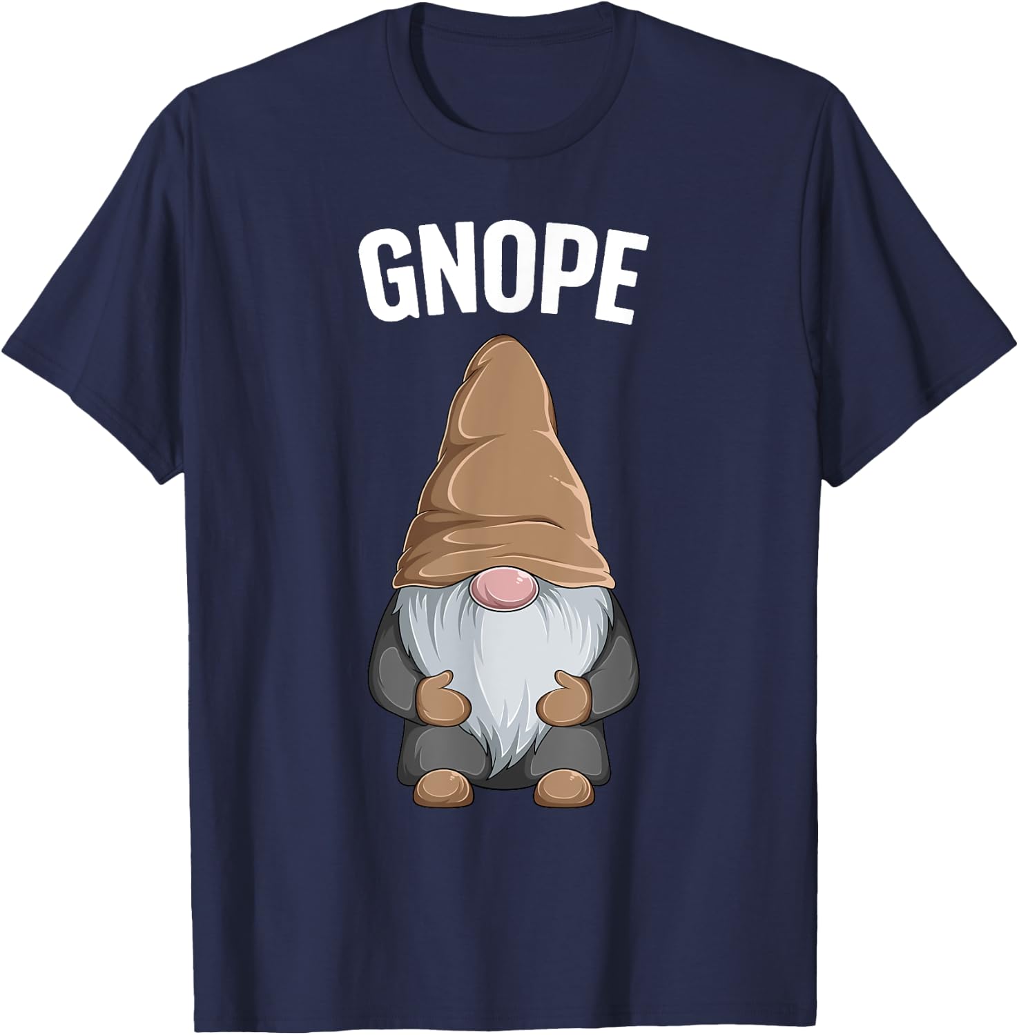 Gnope Funny Garden Tomte Gnome Scandinavian Nope T-Shirt - T-Shirt | Navy