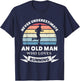 Old Man who loves Running Funny Gift Dad T-Shirt - T-Shirt | Navy