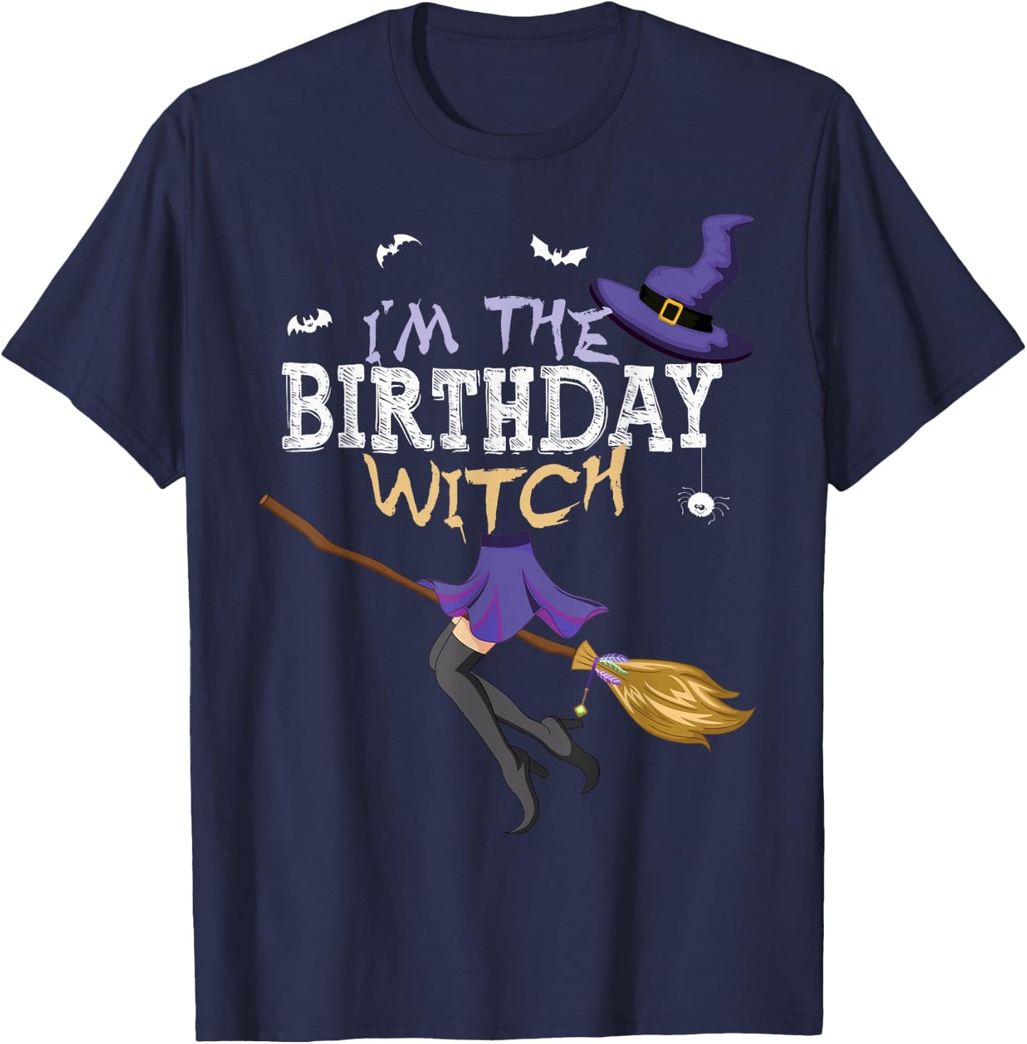 Funny Halloween I'm the Birthday Witch Matching Group T-Shirt - T-Shirt | Navy