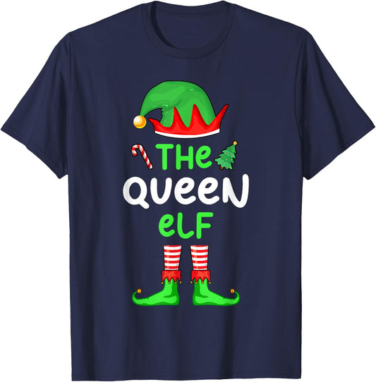 I'm The Queen Elf Christmas Family Matching Pajama T-Shirt - T-Shirt | Navy