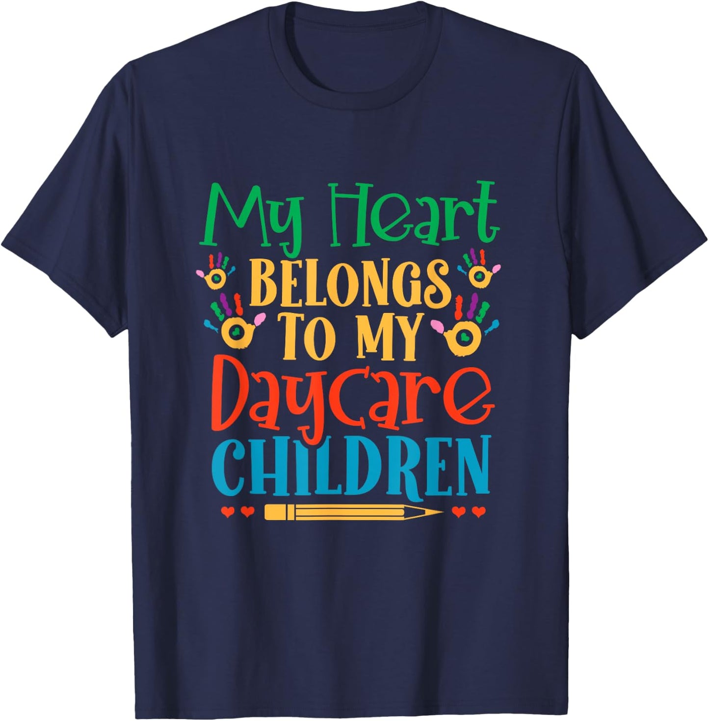 Daycare Children Childcare Provider Teacher PreK Nursery T-Shirt - T-Shirt | Navy