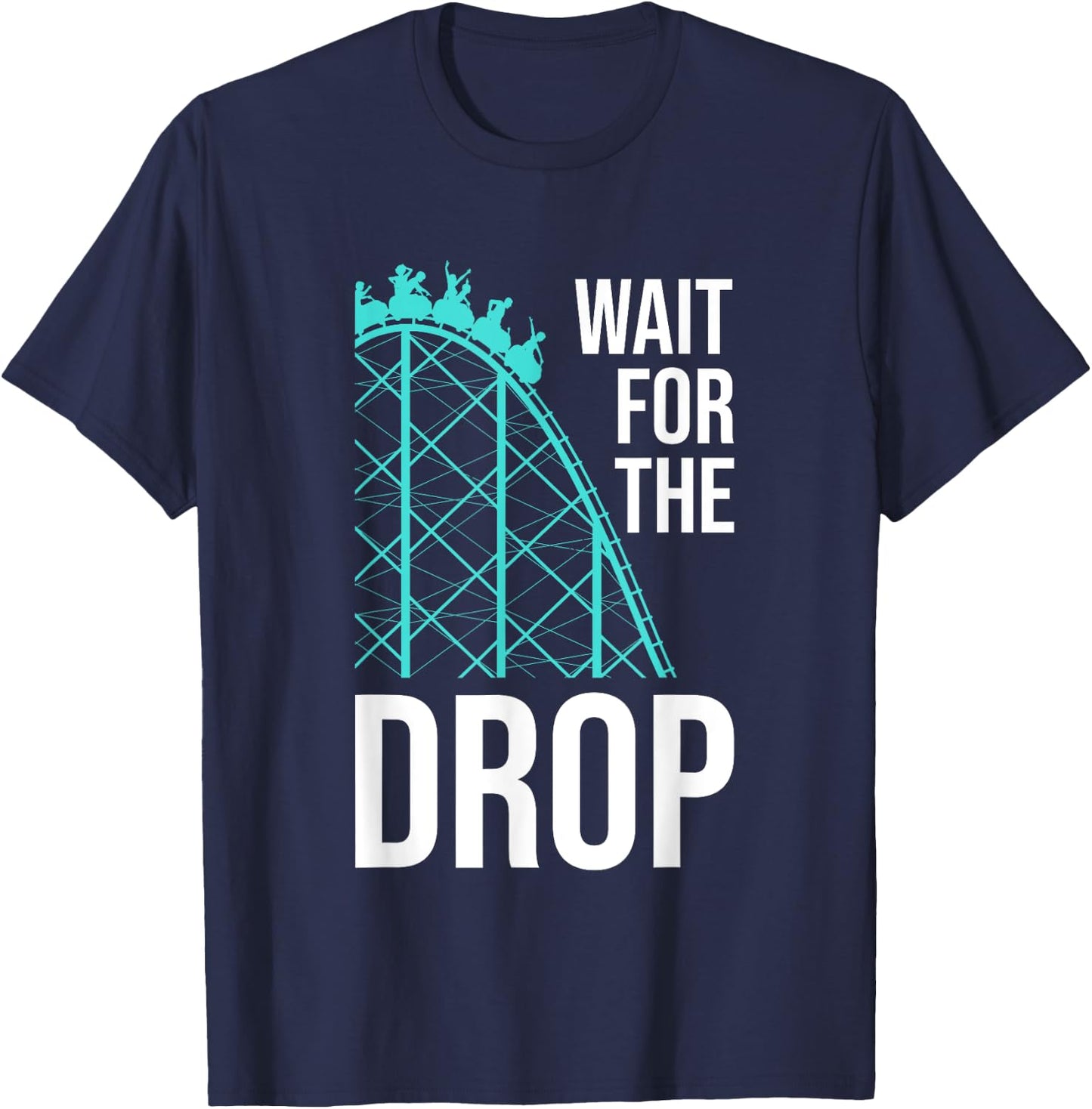 Funny Roller Coaster Designs Kids Boys Girls Amusement Park T-Shirt - T-Shirt | Navy