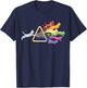Cat Prism Rainbow Light Funny Physics Science T-Shirt - T-Shirt | Navy