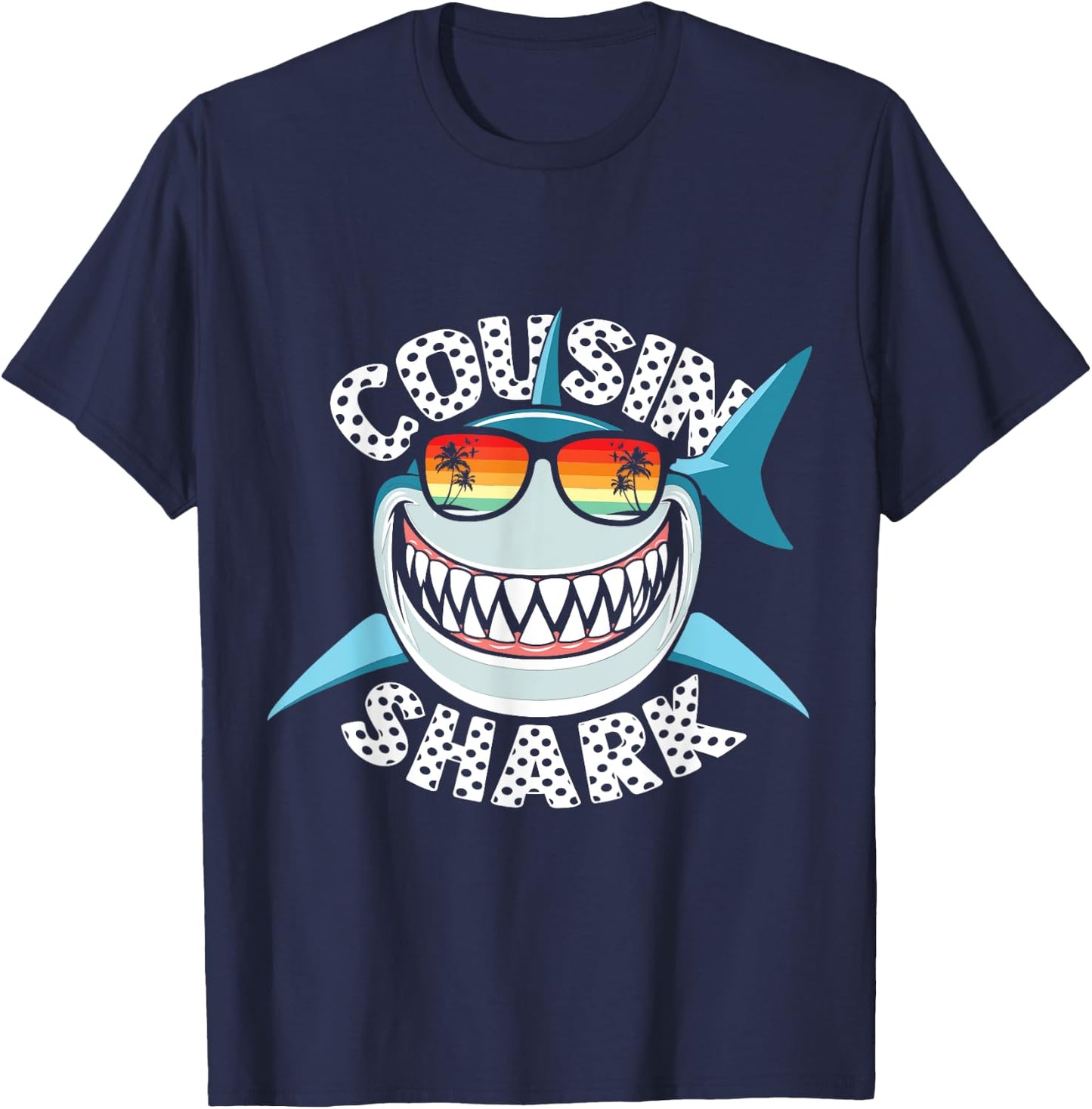 Cousin Shark Sea Animal Underwater Shark Lover T-Shirt - T-Shirt | Navy