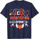 ICU Valentines Day Crew | Nurse T-Shirt - T-Shirt | Navy