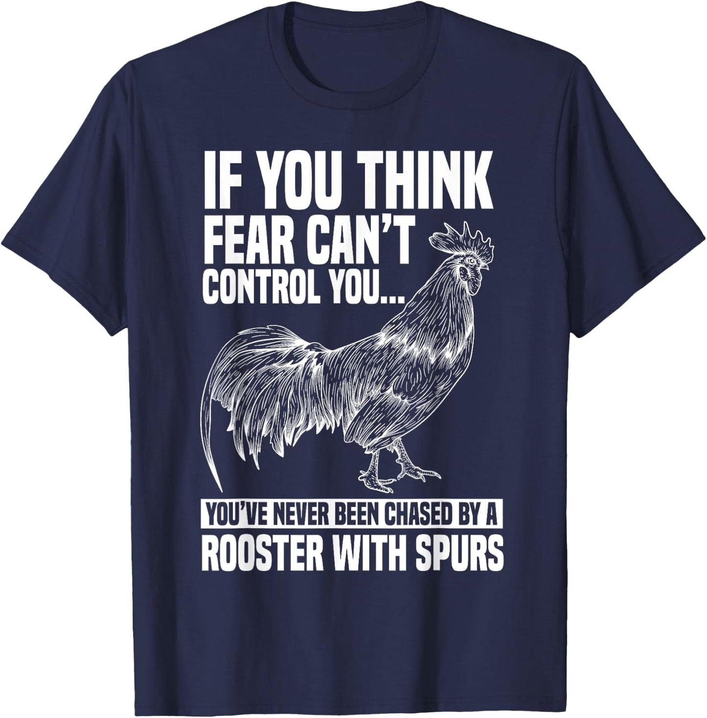 Funny Rooster Chicken Apparel Rooster Chicken Lover Animal - Black, Small, -Adults, Kids, Short Sleeve, Classic Fit, Cotton 65% Polyester 35% T-Shirt - T-Shirt | Navy