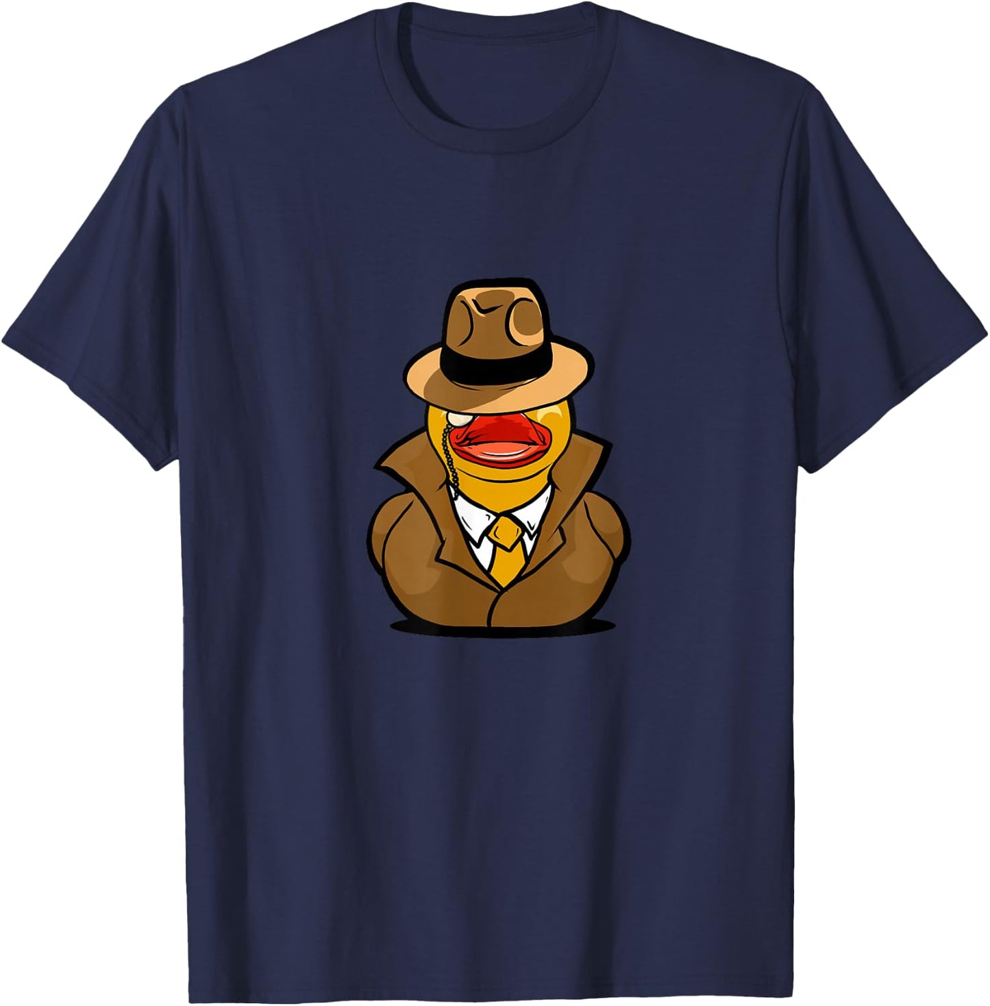 Funny Trenchcoat Duck T-Shirt - T-Shirt | Navy