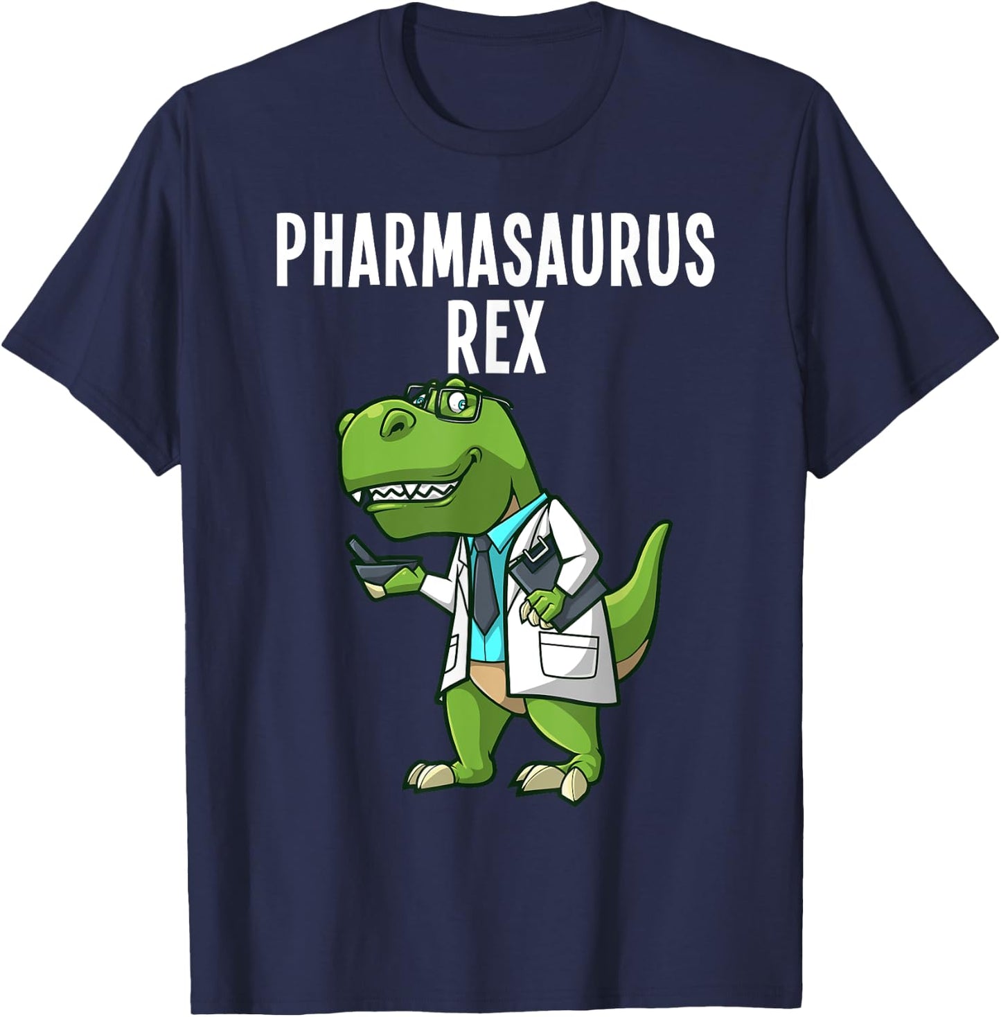 Funny Pharmacy Dinosaur Design Women Pharmacists T-Shirt - T-Shirt | Navy