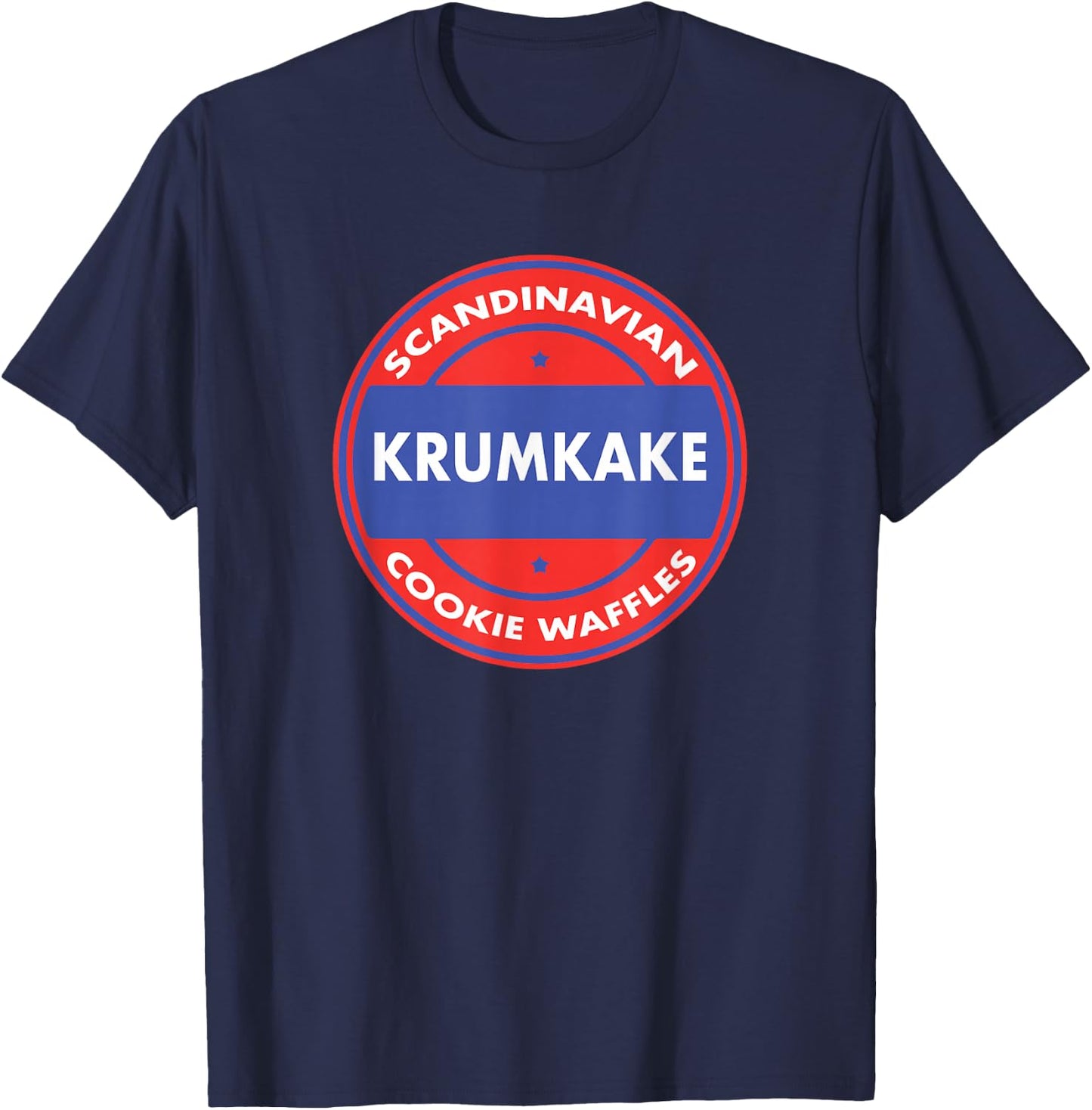 Funny Krumkake Waffle Cookie Shirt T-Shirt - T-Shirt | Navy