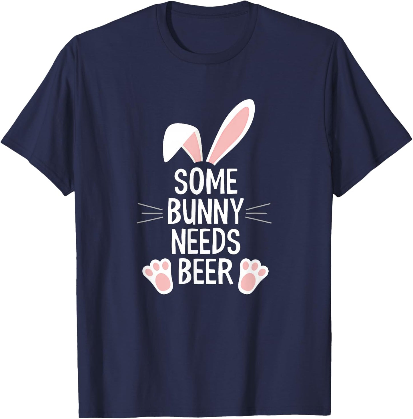 Some bunny needs beer T-Shirt - T-Shirt | Navy
