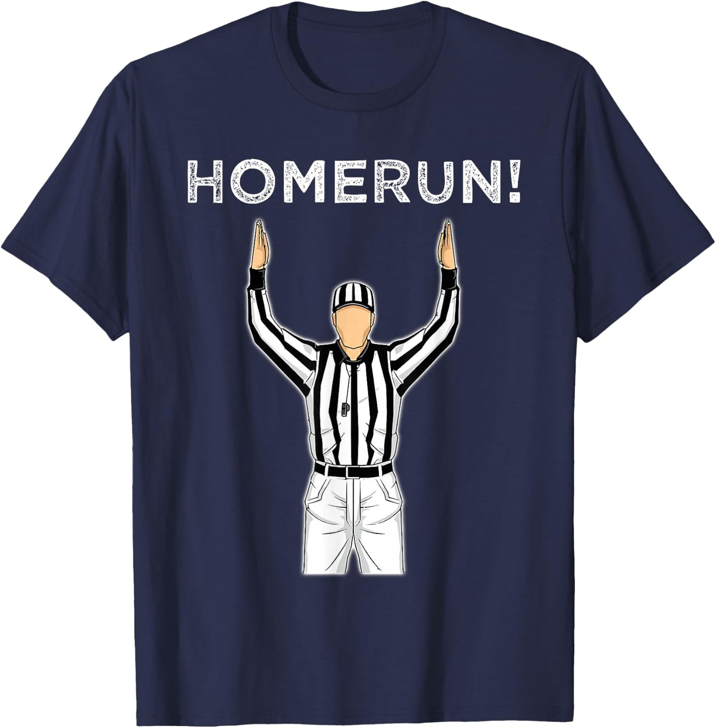 Funny HomeRun Baseball Football Mash Up T-Shirt - T-Shirt | Navy