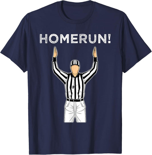 Funny HomeRun Baseball Football Mash Up T-Shirt - T-Shirt | Navy