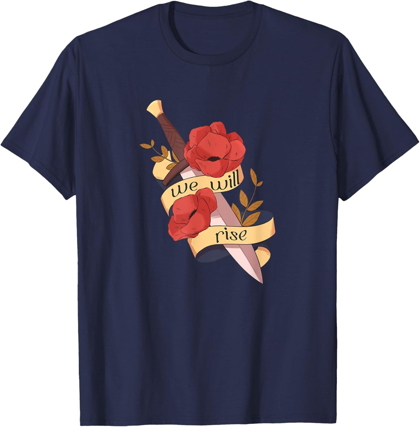 We Will Rise | From Blood and Ash Kingdom Of Flesh and Fire T-Shirt - T-Shirt | Navy