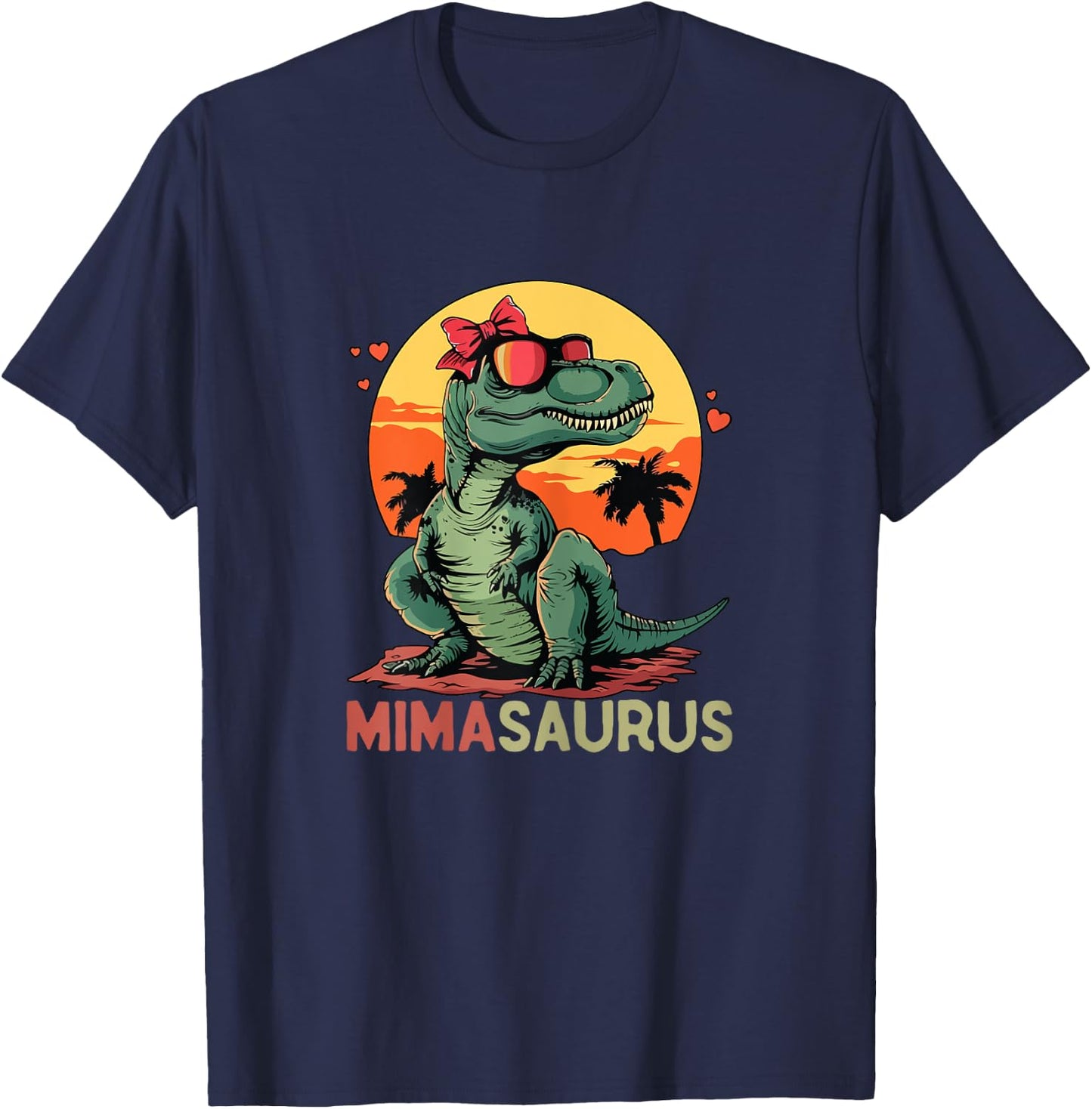 MimaSaurus Dino Dinosaur Mima-Saurus T-Rex Mother's Day Trex T-Shirt - T-Shirt | Navy