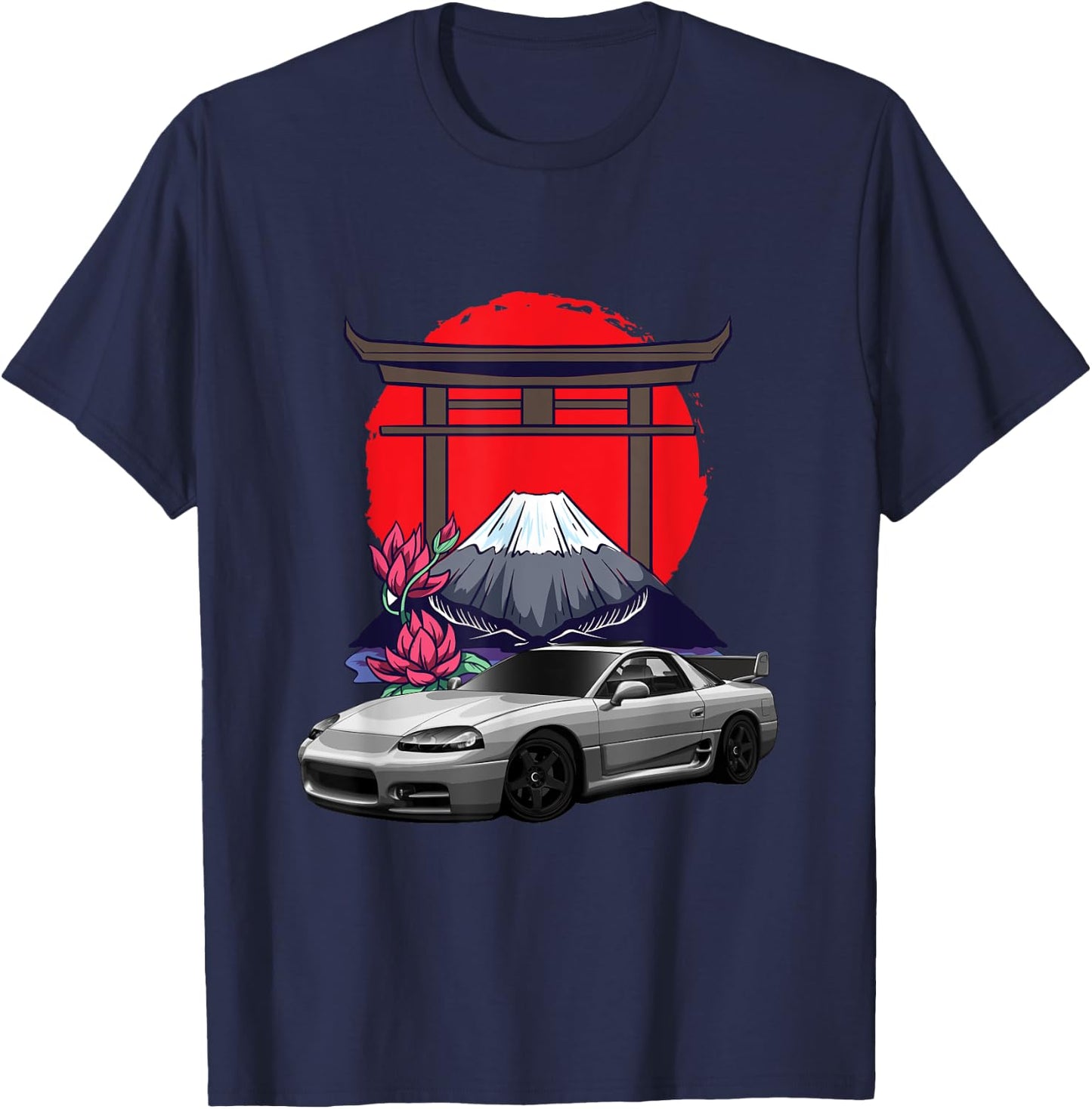 JDM 3000GT Car Tuning Japan Japan Shinto Drift T-Shirt - T-Shirt | Navy
