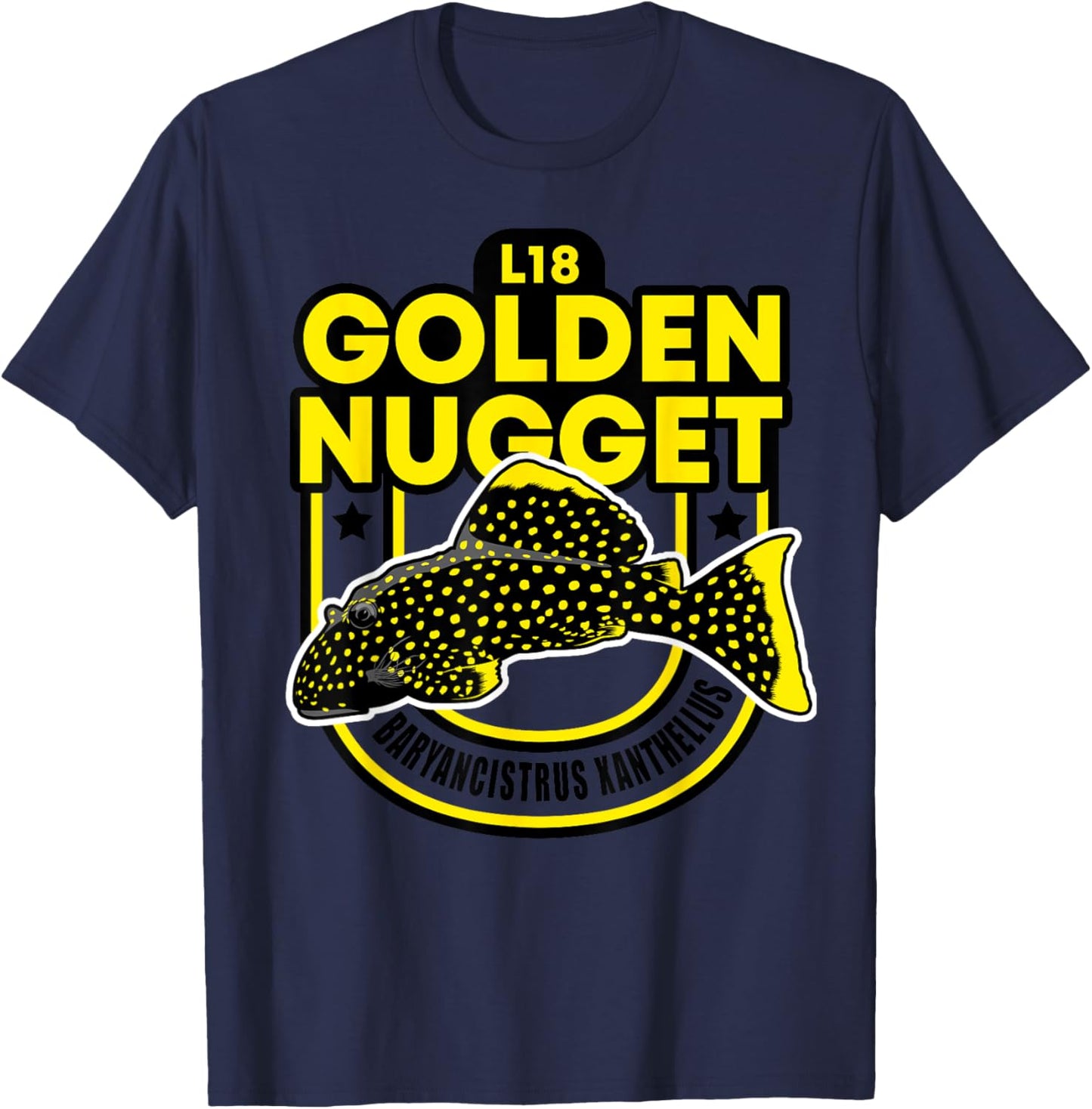 L18 Pleco Catfish Golden Nugget LDA60 L85 L177 Aquarium T-Shirt - T-Shirt | Navy
