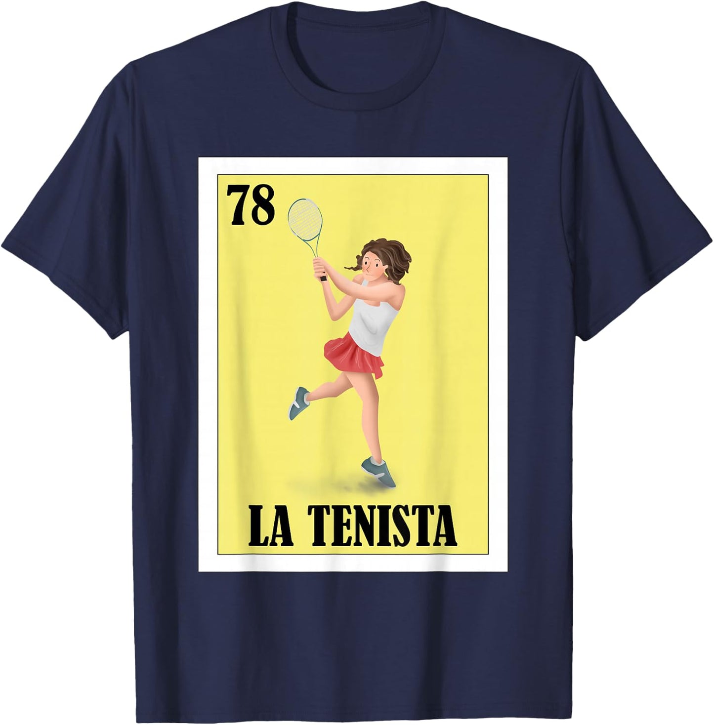 Funny Tennis Mexican Design - La Tenista T-Shirt - T-Shirt | Navy
