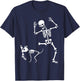 Skeleton Bones Halloween Dog Trick Or Treating Puppy Breeder T-Shirt - T-Shirt | Navy
