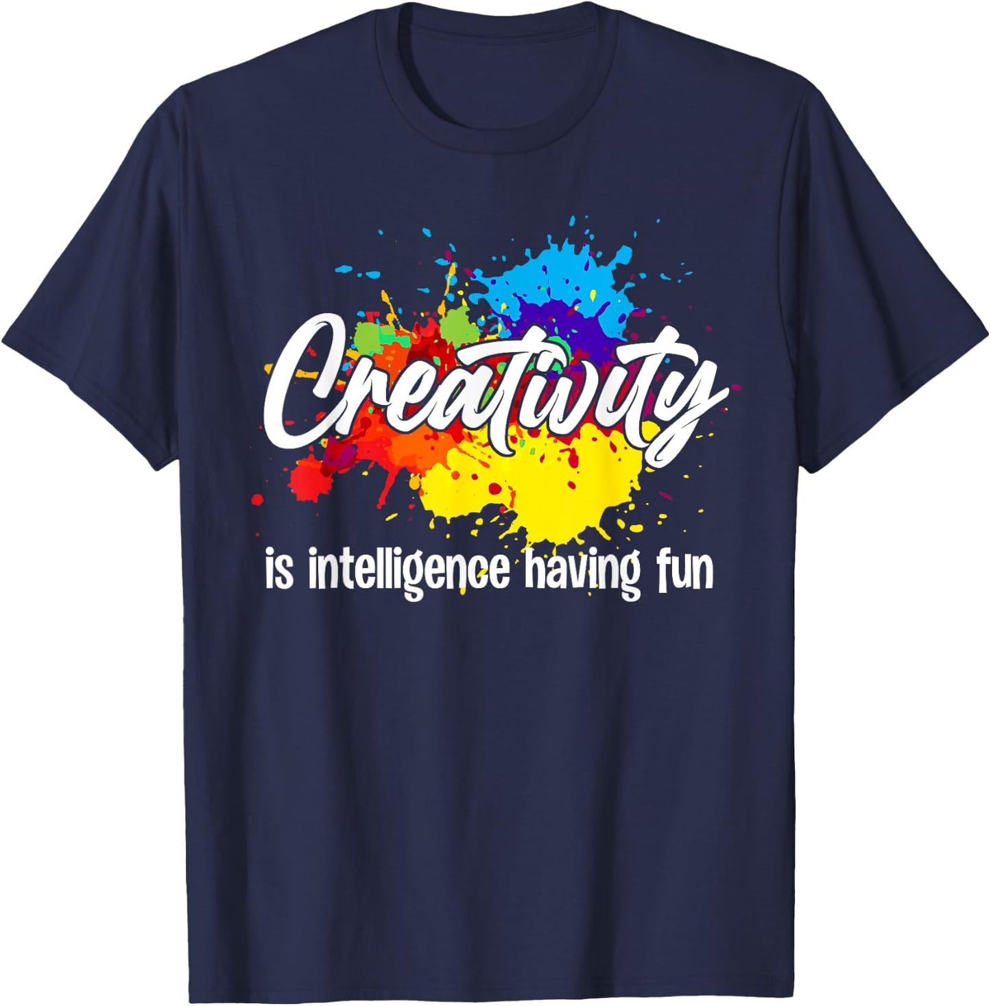 Cute Creativity Art Women Creative Drawing Teacher T-Shirt - T-Shirt | Navy