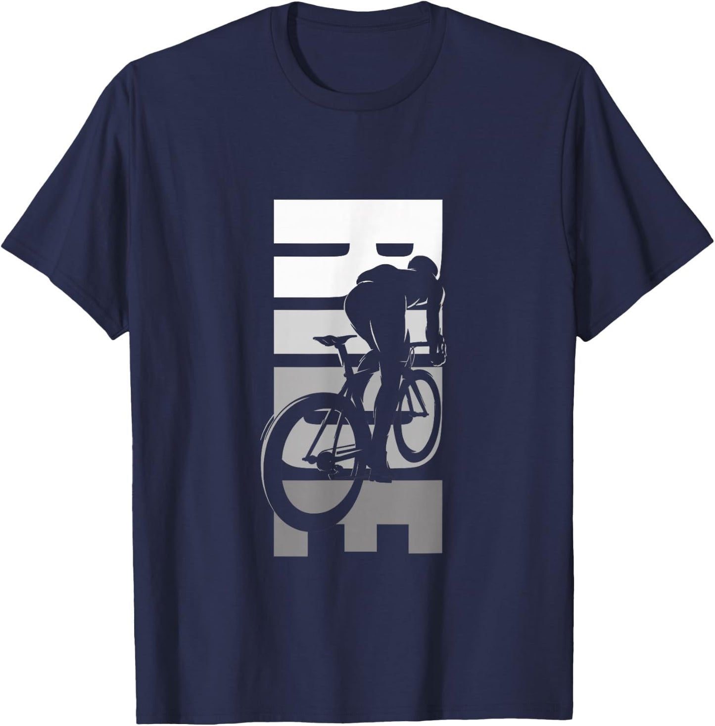 Road Biking Bicycle Cycling T-Shirt - T-Shirt | Navy
