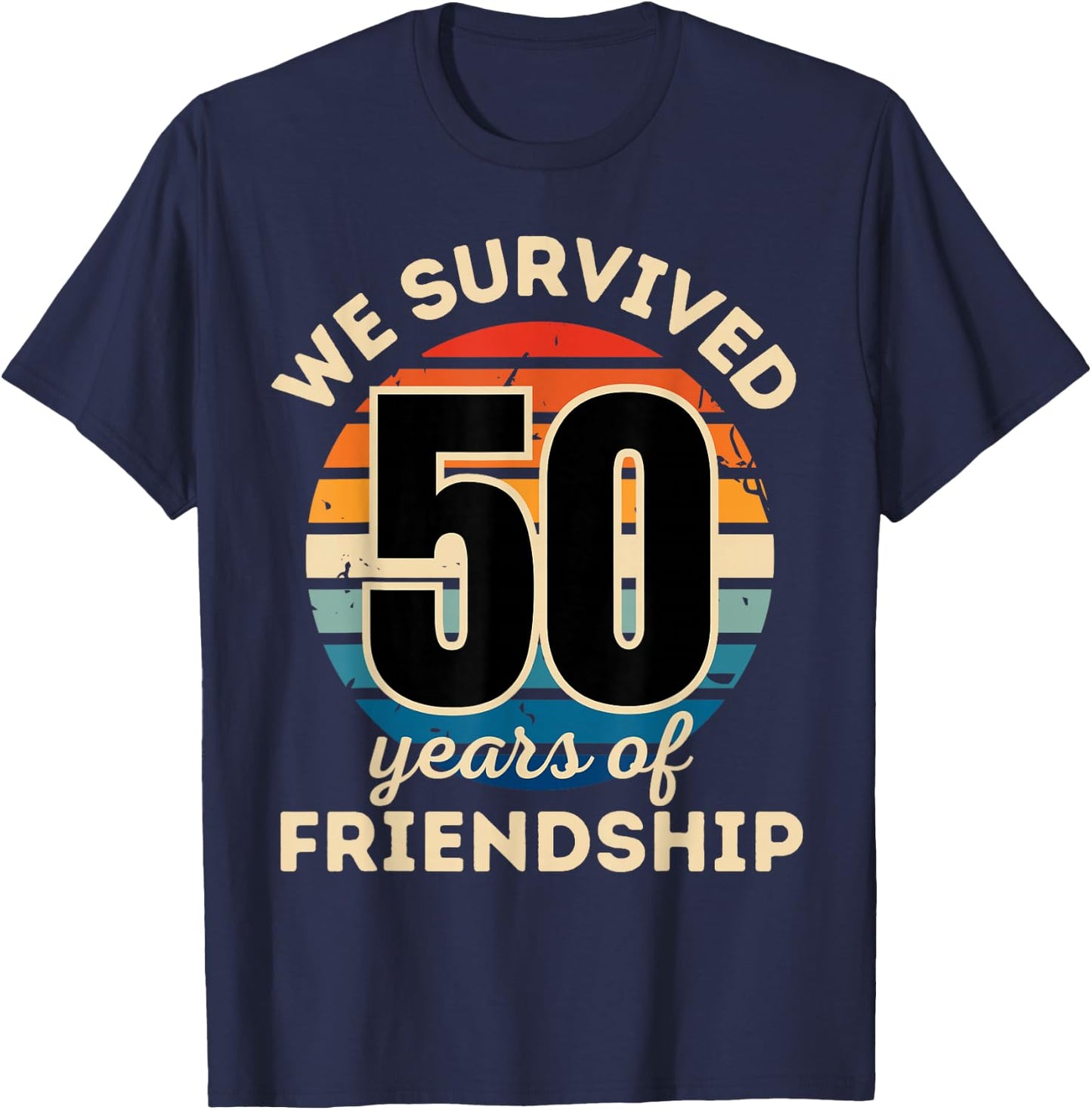 Celebrating 50 Years of Friendship Funny Group Matching T-Shirt - T-Shirt | Navy