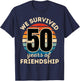 Celebrating 50 Years of Friendship Funny Group Matching T-Shirt - T-Shirt | Navy