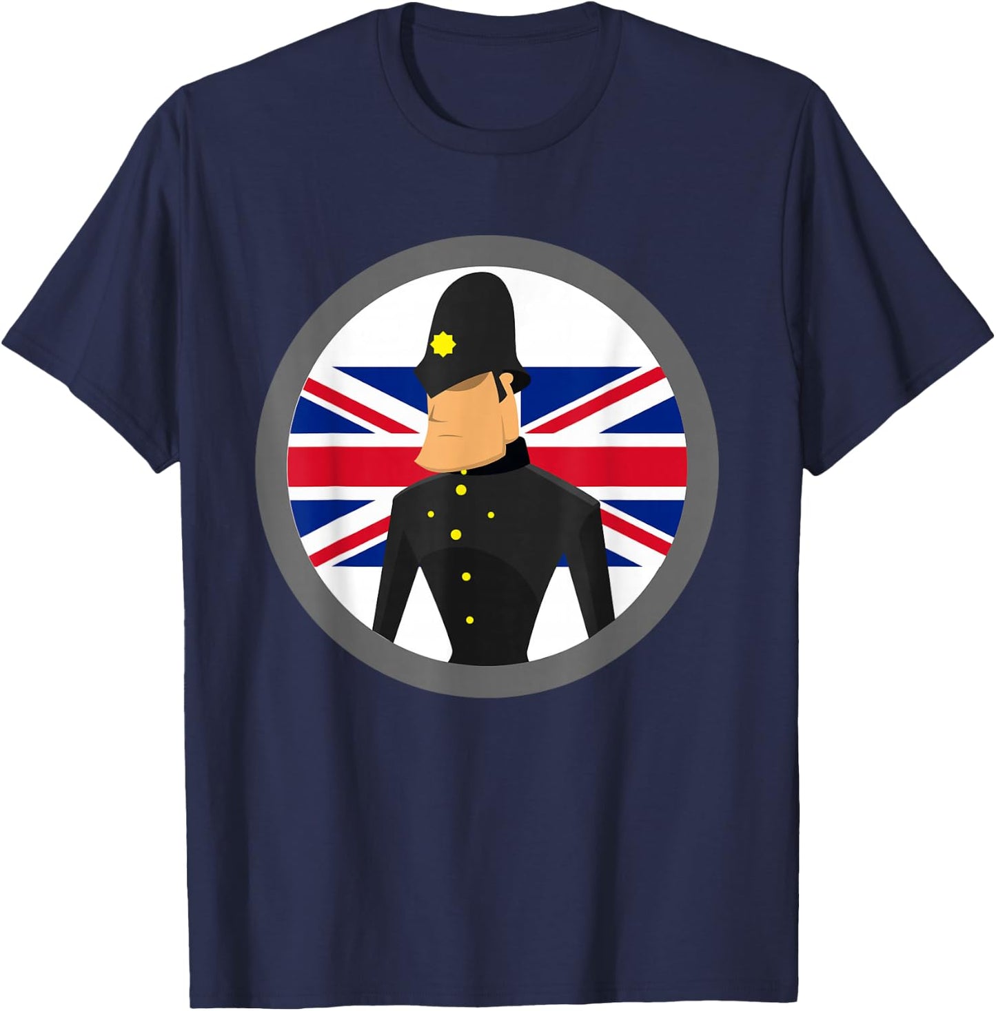 British Bobby Policeman UK English Police Officer T-Shirt - T-Shirt | Navy