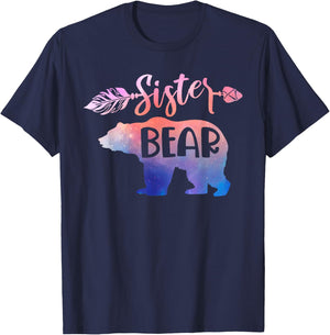 Funny Sister Bear Family Matching Kid Men Women Gifts T-Shirt - T-Shirt | Navy