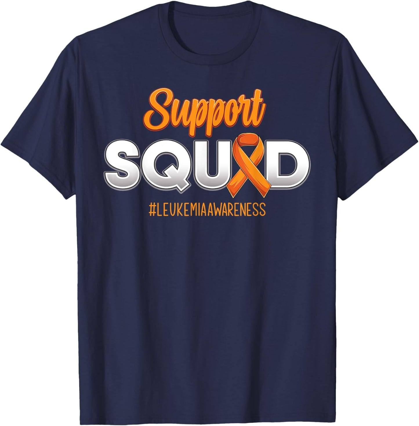 Support Squad Leukemia Awareness Warrior Fight Women T-Shirt - T-Shirt | Navy