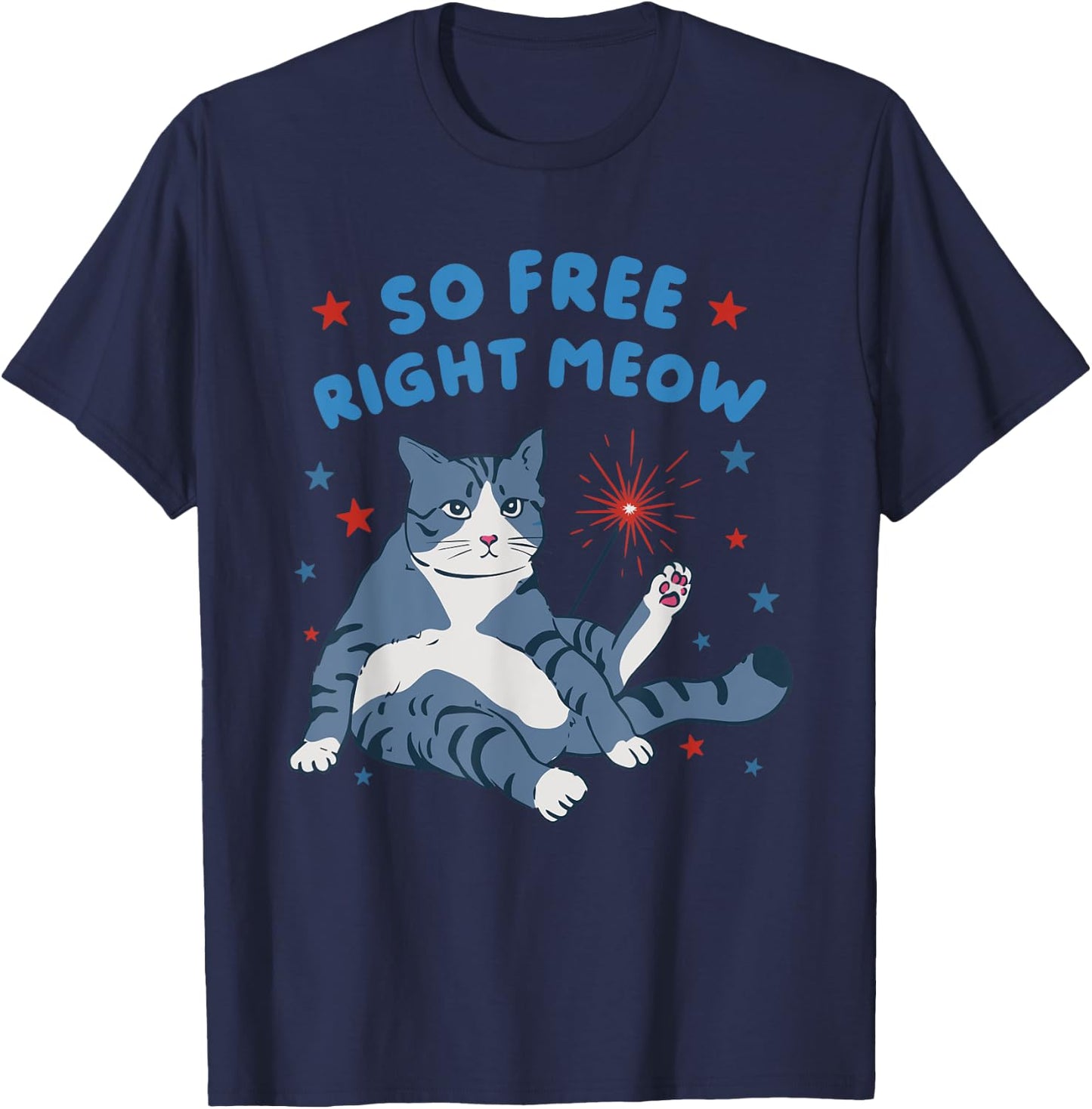 So Free Right Meow T-Shirt - T-Shirt | Navy