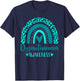 we wear Turquoise Rainbow awsewome Dysautonomia Awareness T-Shirt - T-Shirt | Navy