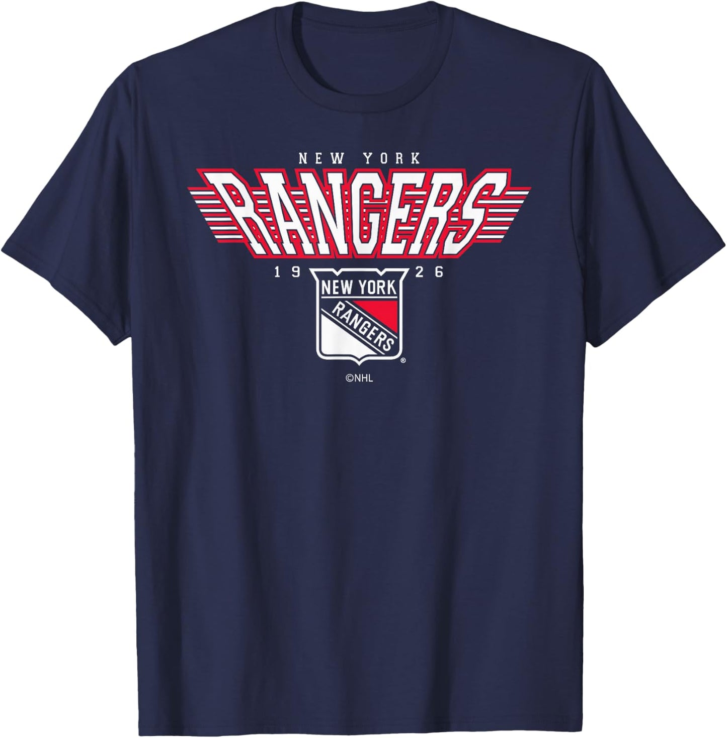 New York Rangers Laser Royal Blue Officially Licensed T-Shirt - T-Shirt | Navy