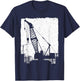 Funny Crane Art Men Women Crane Operator Heavy Equipment T-Shirt - T-Shirt | Navy