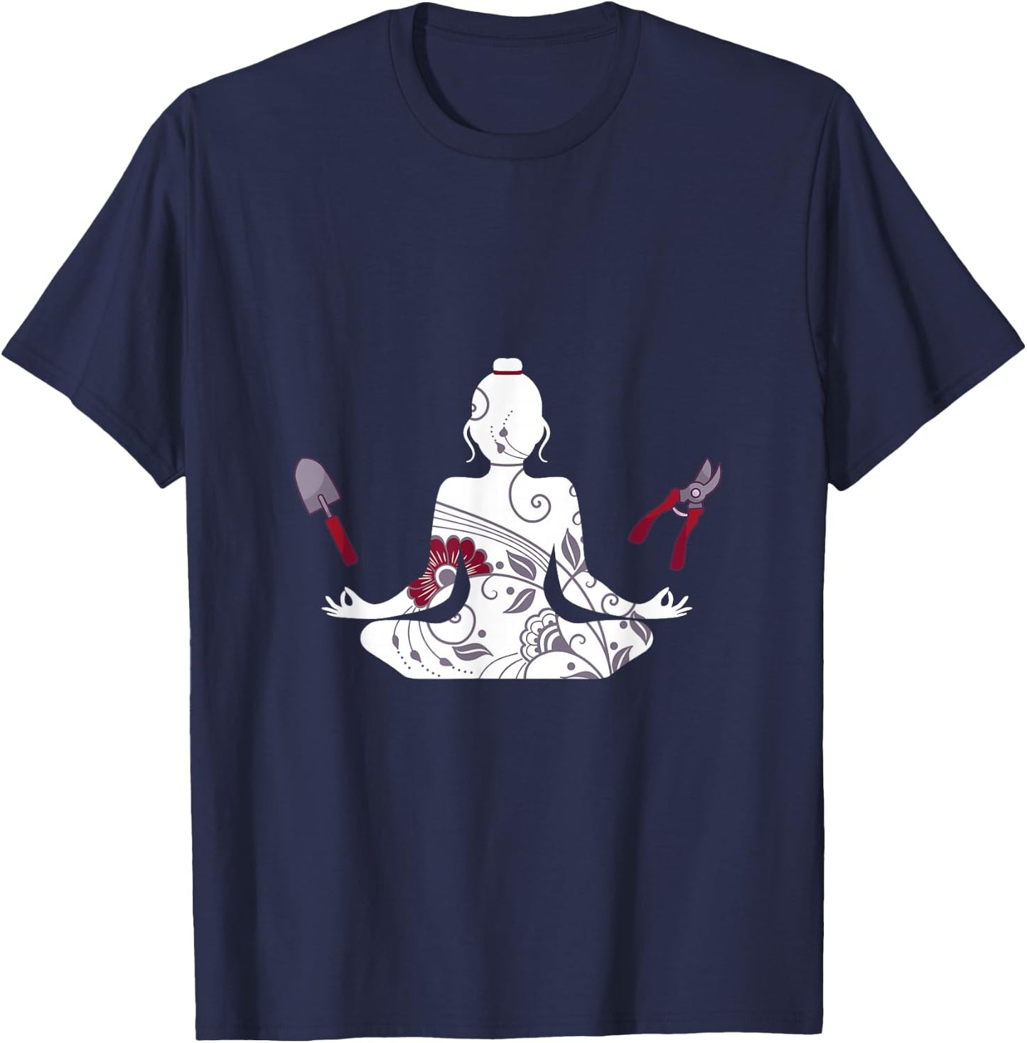 Gardening Yoga - Yogi landscape gardening gardener farmer T-Shirt - T-Shirt | Navy