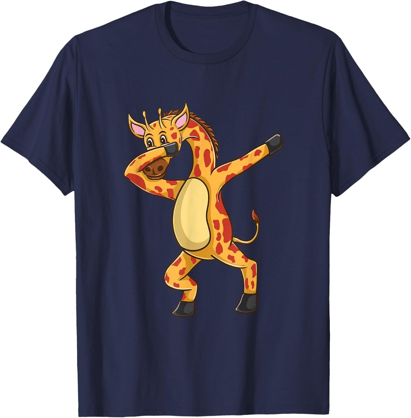Dabbing Giraffe African Animal T-Shirt - T-Shirt | Navy