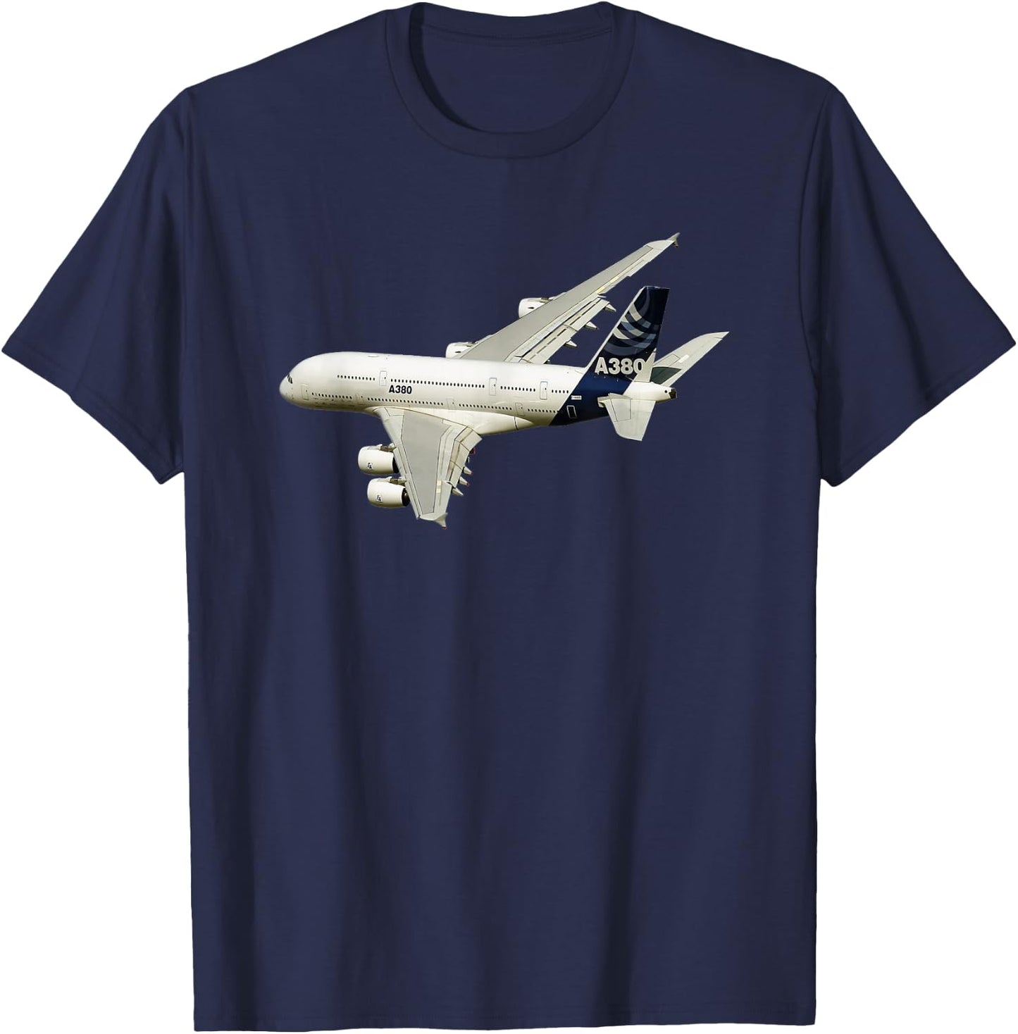 A380 Airline Jet Aeroplane T-Shirt - T-Shirt | Navy